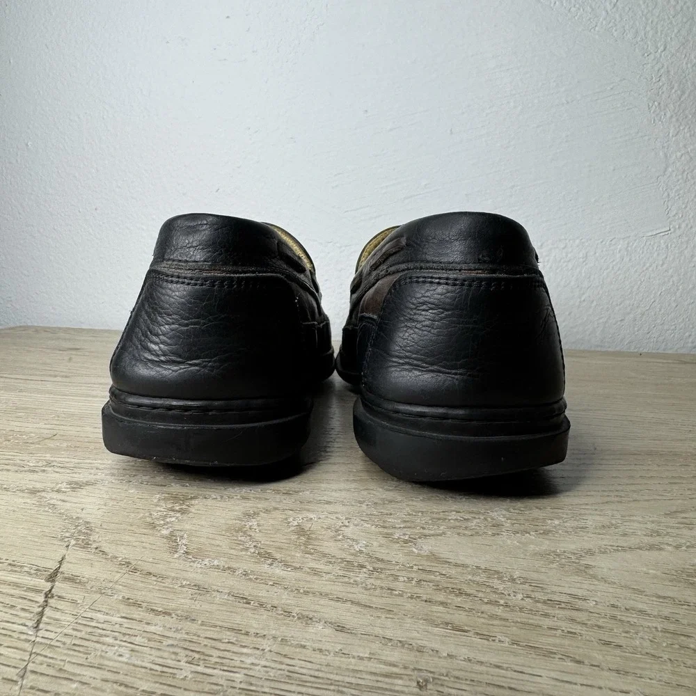 Sandro Moscoloni Vineyard Black and Brown Leather Loafer Shoes Mens Size‎ 9.5 D